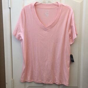 Ladies’ NWT St. John’s Bay Parker Pink Tee (1X)